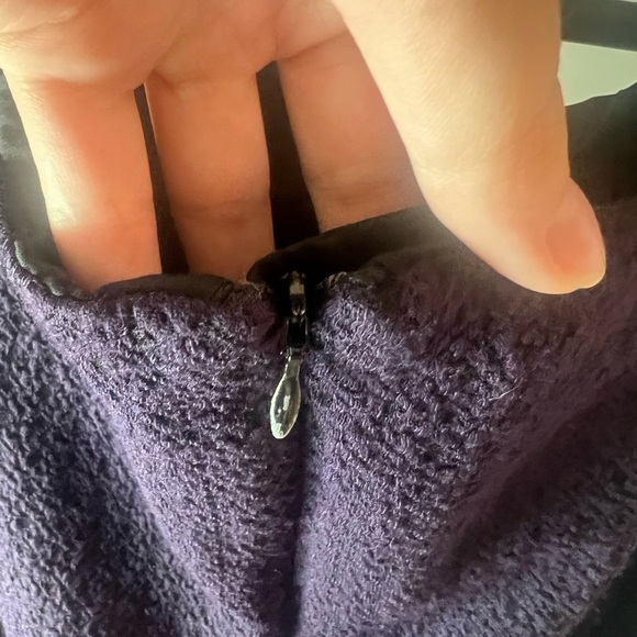 Nanette Lepore Cassis Knit Pencil Skirt Purple Black Textured Size 14 Buttons - Picture 7 of 10